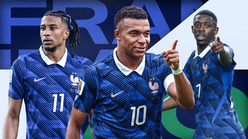 Mbappe dẫn đầu hàng công đội tuyển Pháp